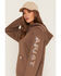 Image #2 - Ariat Women's Rebar Lightweight Logo 1/2 Zip Hooded Pullover, Brown, hi-res