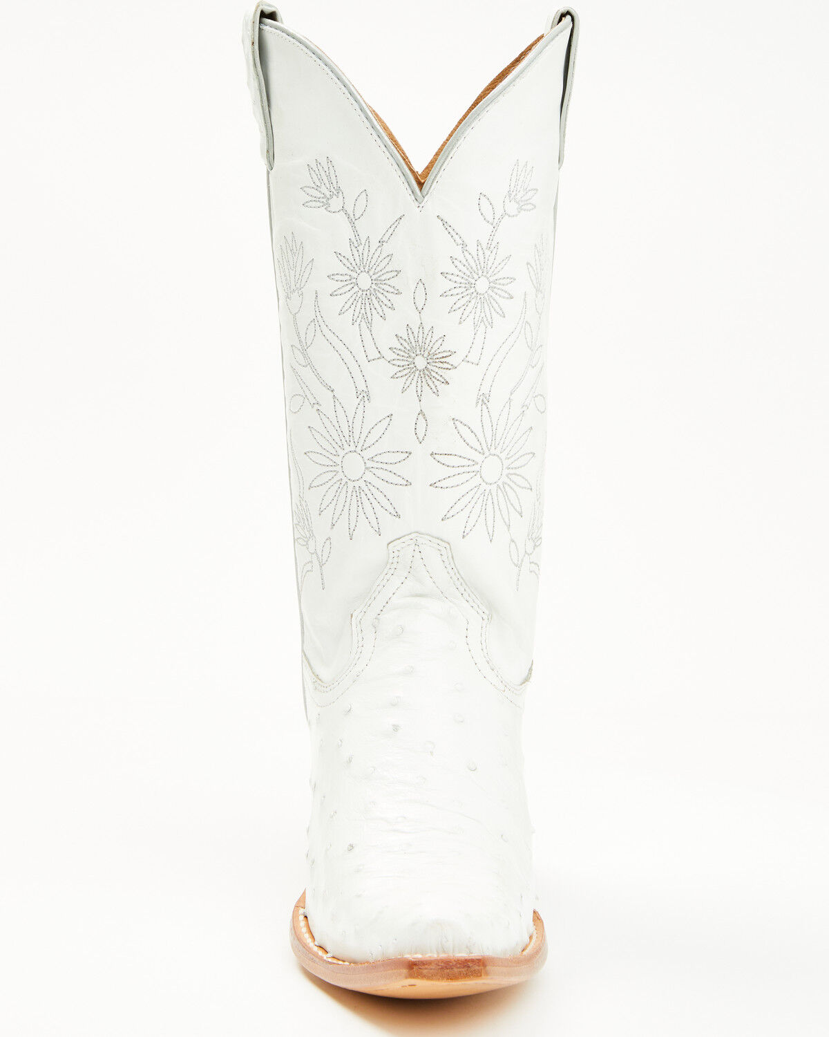 Image #5 - Shyanne Women's Daisie Exotic Full Quill Ostrich Western Boots - Snip Toe, White, hi-res