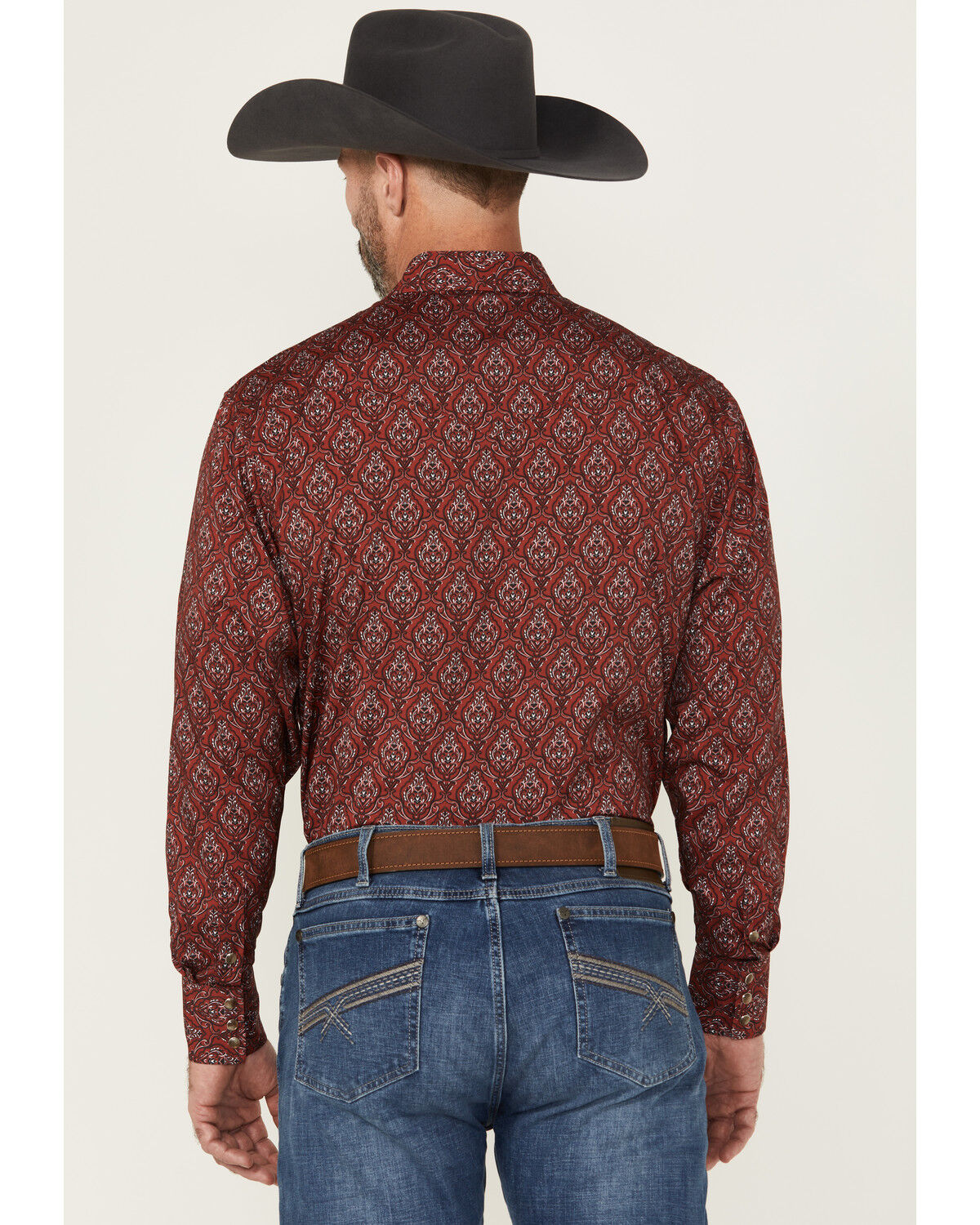 Product Name:  Rodeo Clothing Men's Boot Barn Exclusive Paisley Print Long Sleeve Snap Western Shirt