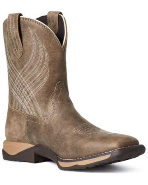 Ariat Boys' Anthem Western Boots - Wide Square Toe, Brown, hi-res