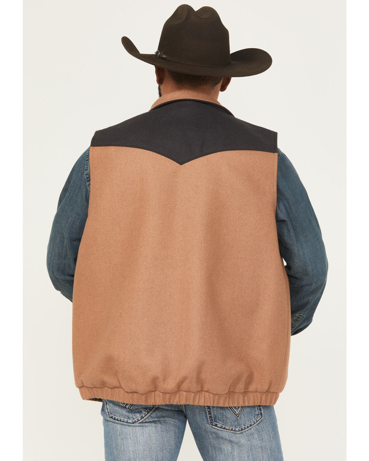 Image #4 - Cinch Men's Wooly Concealed Carry Vest - Big, Brown, hi-res