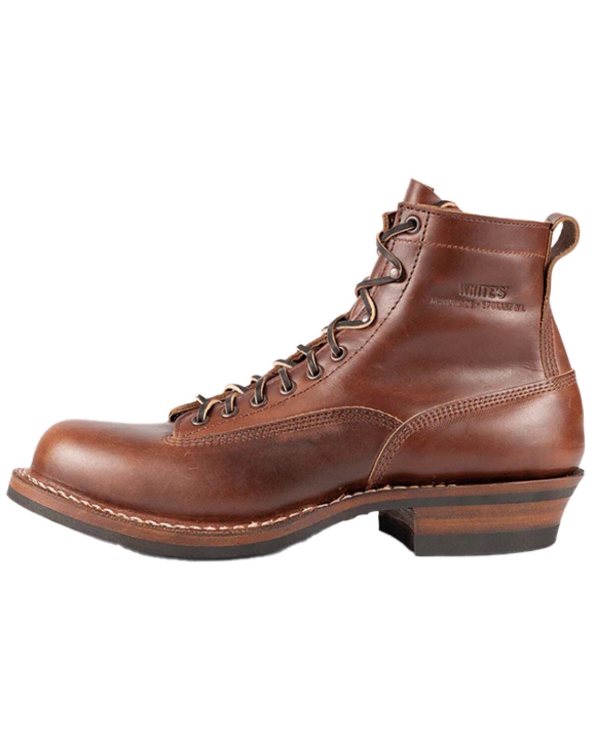 White's Boots Men's Cutter 6" Lace-Up Work Boots - Round Toe, Tan, hi-res