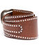 Image #2 - Shyanne Women's Brown Studded Wide Western Belt , , hi-res