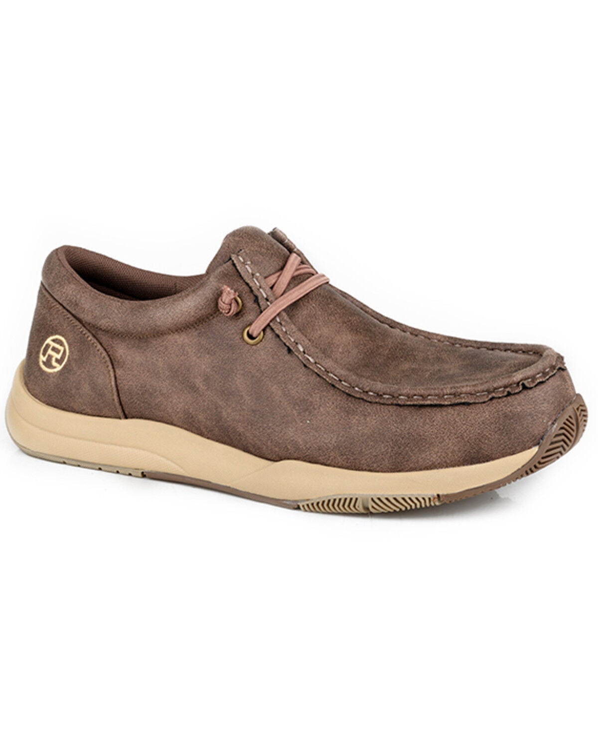 Roper Men's Clearcut Low Casual Shoes - Moc Toe, Brown, hi-res