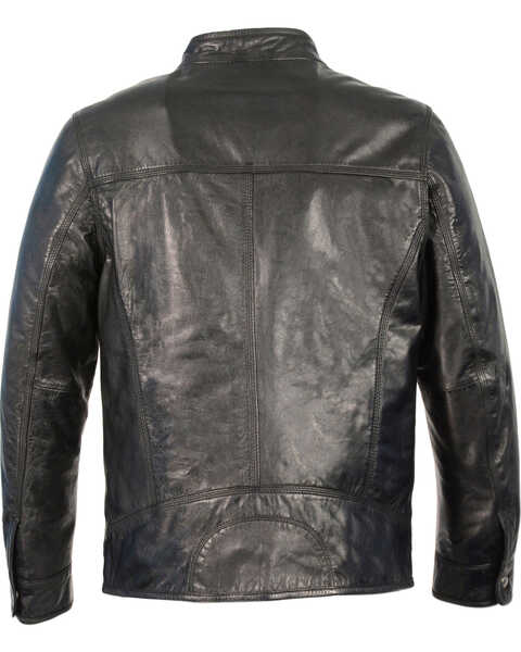 Milwaukee Leather Men's Zip Front Classic Moto Leather Jacket - 4X, Black, hi-res