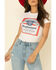 Brew City Beer Gear Women's Budweiser Label Graphic Tee, White, hi-res