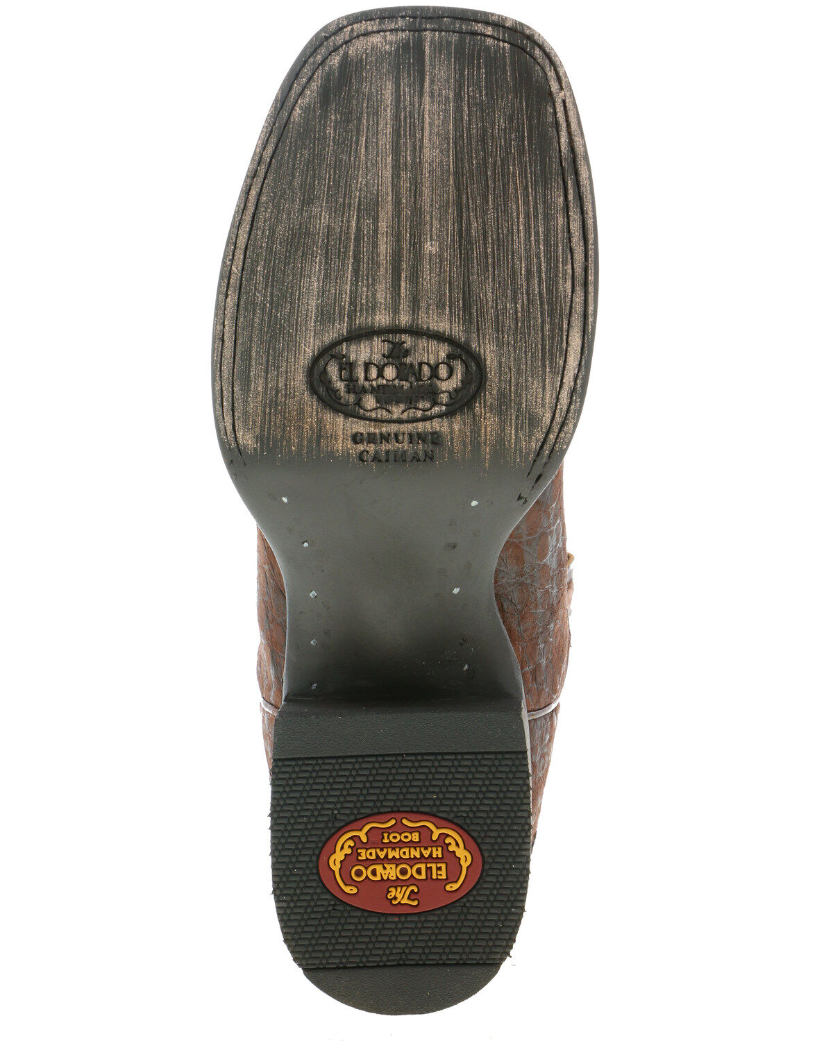 Image #7 - El Dorado Men's Caiman Belly Western Boots - Wide Square Toe, , hi-res