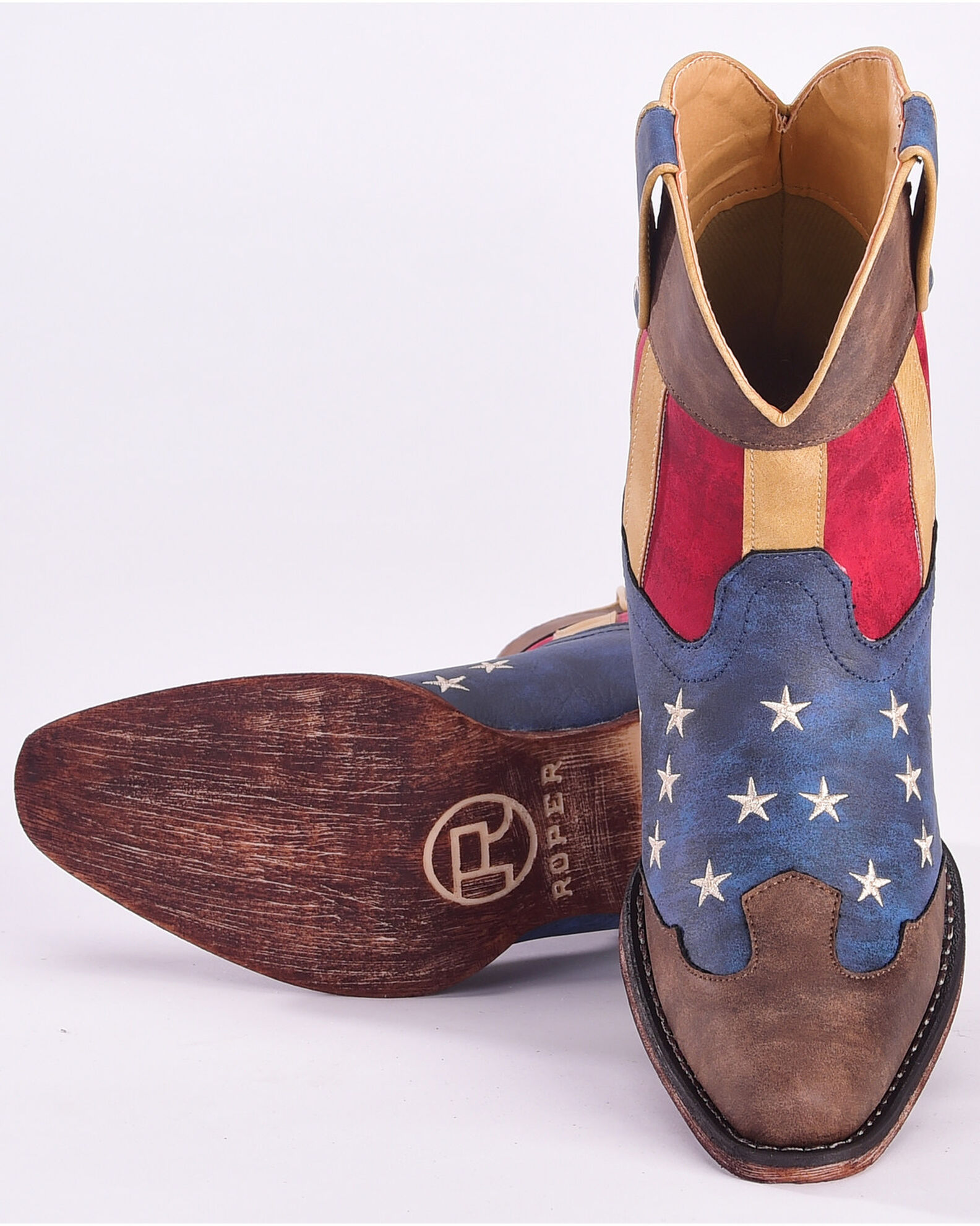 Roper Women's American Flag Boots Snip Toe