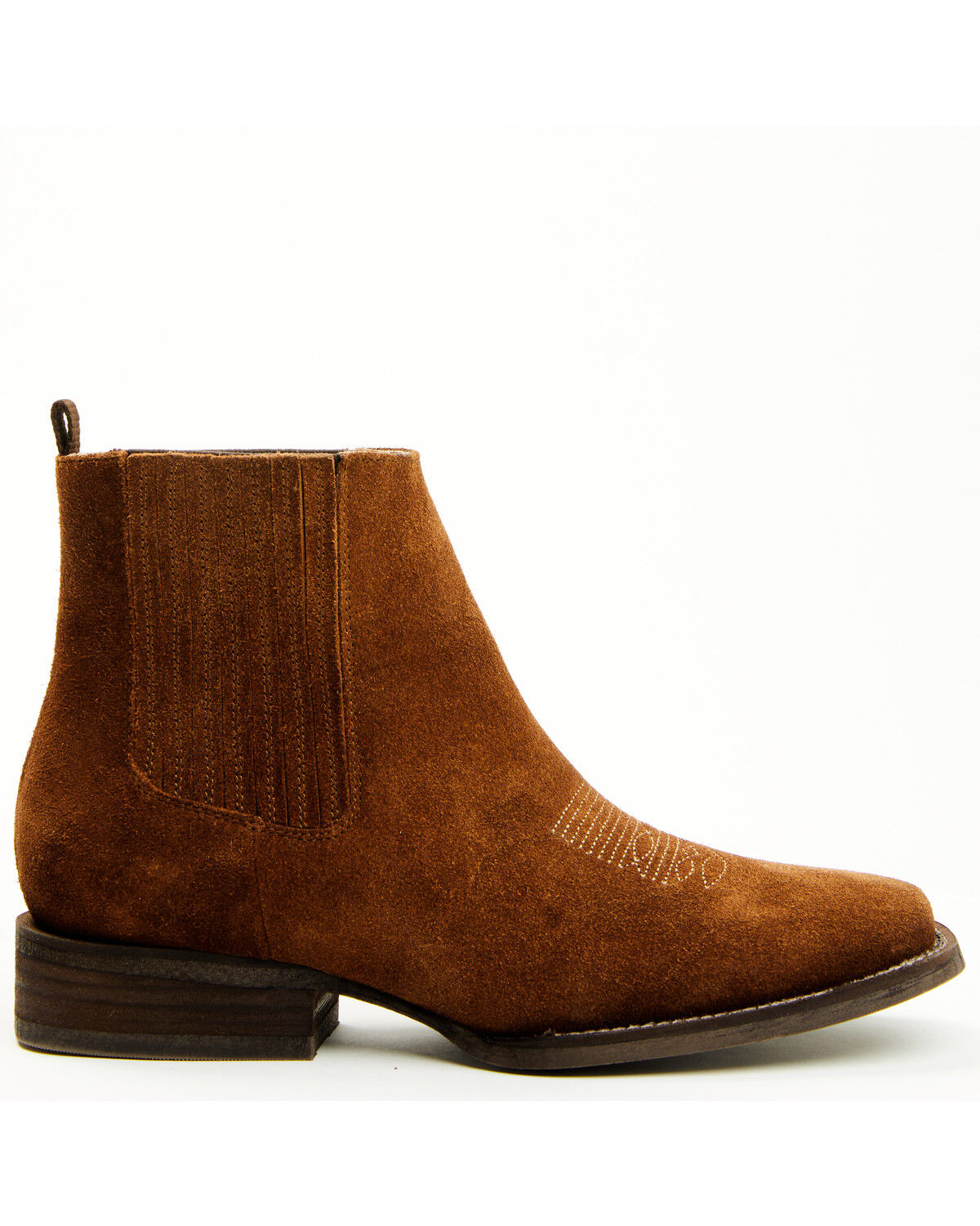 Image #2 - Shyanne Women's Beverly Pull-On Western Booties - Broad Square Toe, Brown, hi-res