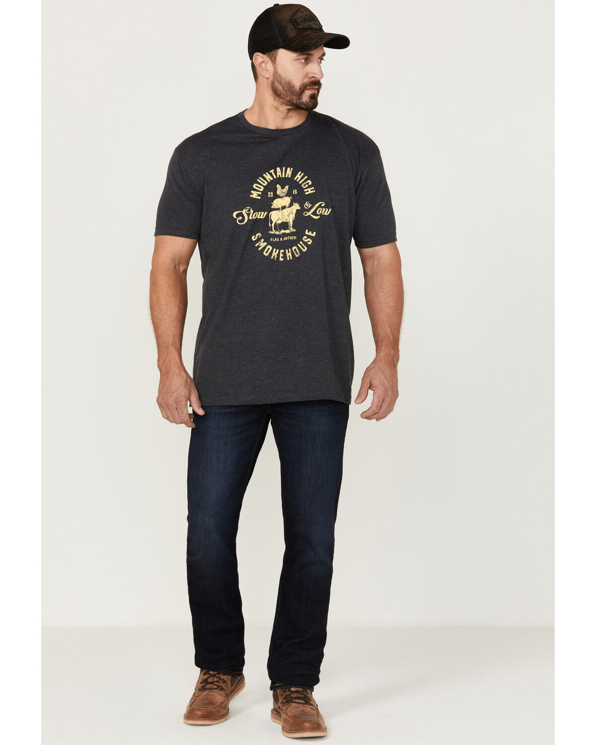 Image #2 - Flag & Anthem Men's Mountain High Smokehouse Graphic T-Shirt, Grey, hi-res