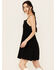 Image #2 - Beyond The Radar Women's Crochet Trim Mini Dress, Black, hi-res