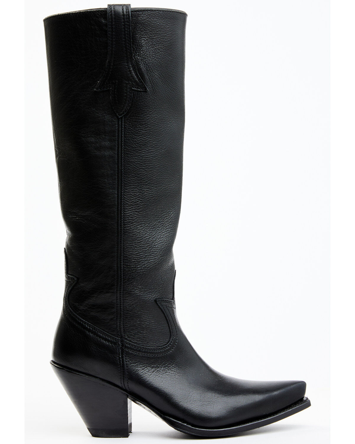 Image #2 - Sendra Women's Diana Slouch 15" Pull On Western Boots - Snip Toe, Black, hi-res