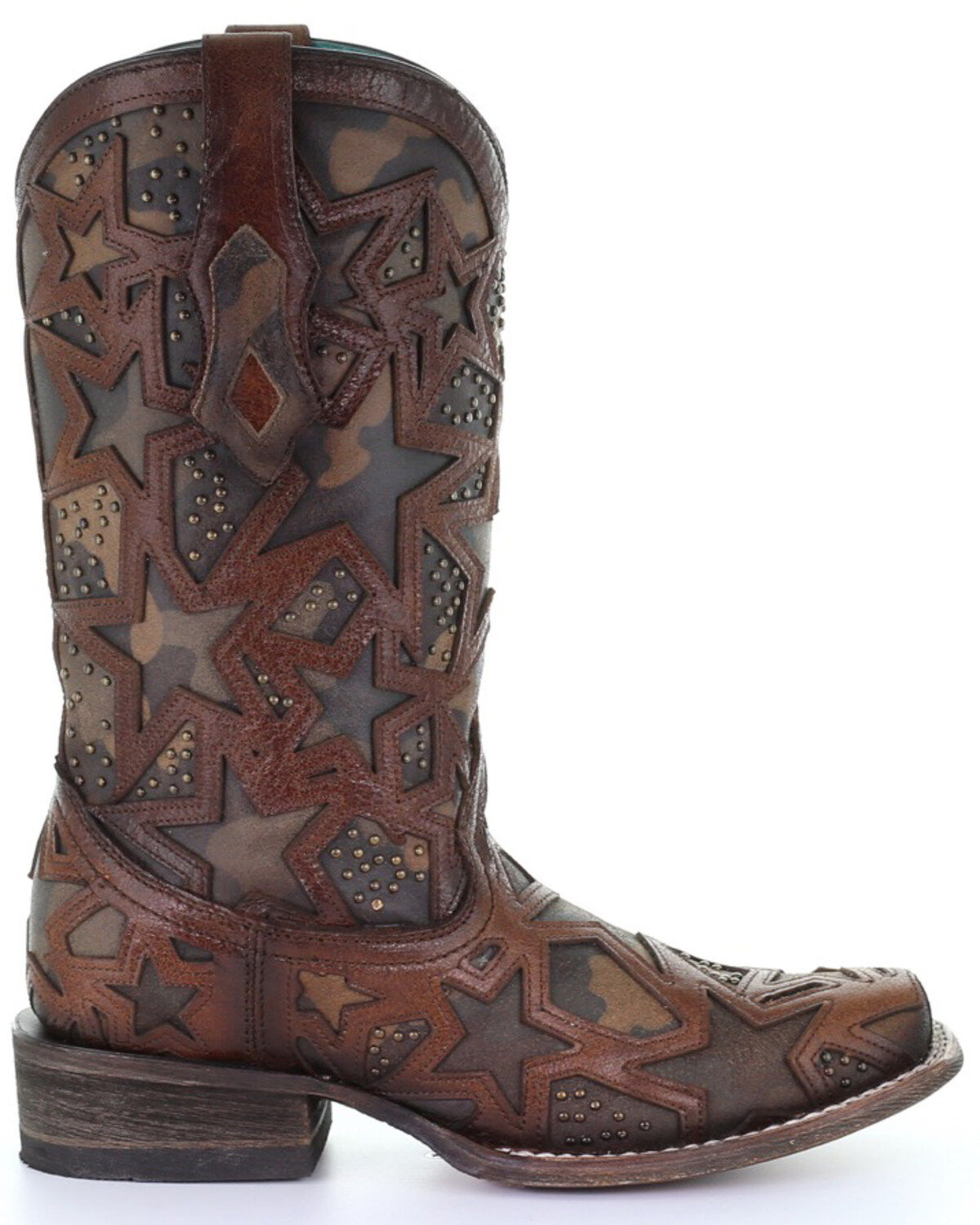 camo square toe boots