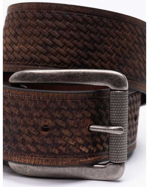 Hawx® Men's Roller Buckle Basket-Weave Belt , Brown, hi-res