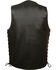 Milwaukee Leather Men's Straight Bottom Side Lace Vest - 3X, Black, hi-res