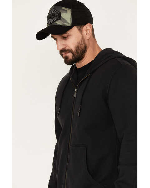 Brothers & Sons Heavy Weathered Hooded Jacket, Black, hi-res