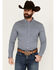 Image #1 - Cody James Men's Diamond Geo Print Long Sleeve Button-Down Stretch Western Shirt, Navy, hi-res