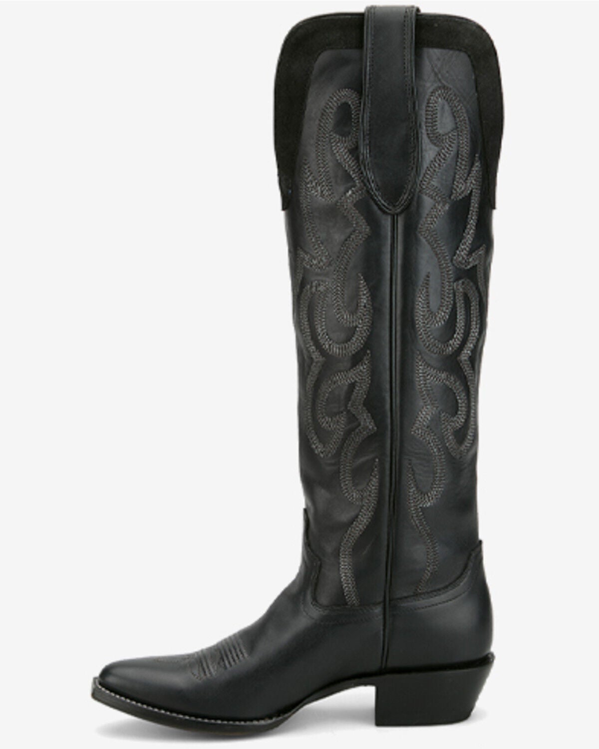 Image #3 - Justin Women's Ada Tall Western Boots - Snip Toe, Black, hi-res