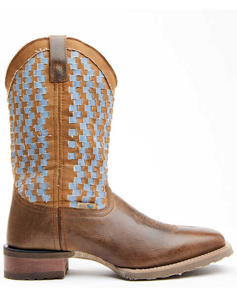 Image #2 - Laredo Men's Ned Woven Western Boots - Broad Square Toe, Brown, hi-res