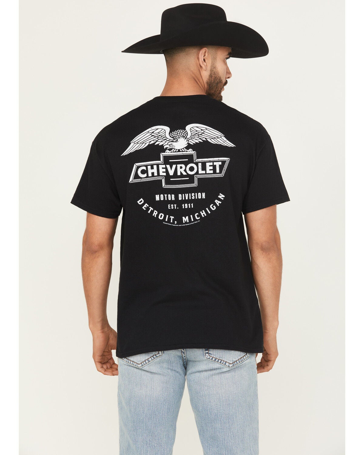 Buckwear Men's Chevy Eagle Short Sleeve Graphic T-Shirt - Big, Black, hi-res