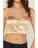 Image #2 - Free People Women's Casino Royal Brami Sleeveless Tank Top, Gold, hi-res