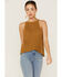 Panhandle Women's Halter Sweater Knit Tank, Mustard, hi-res