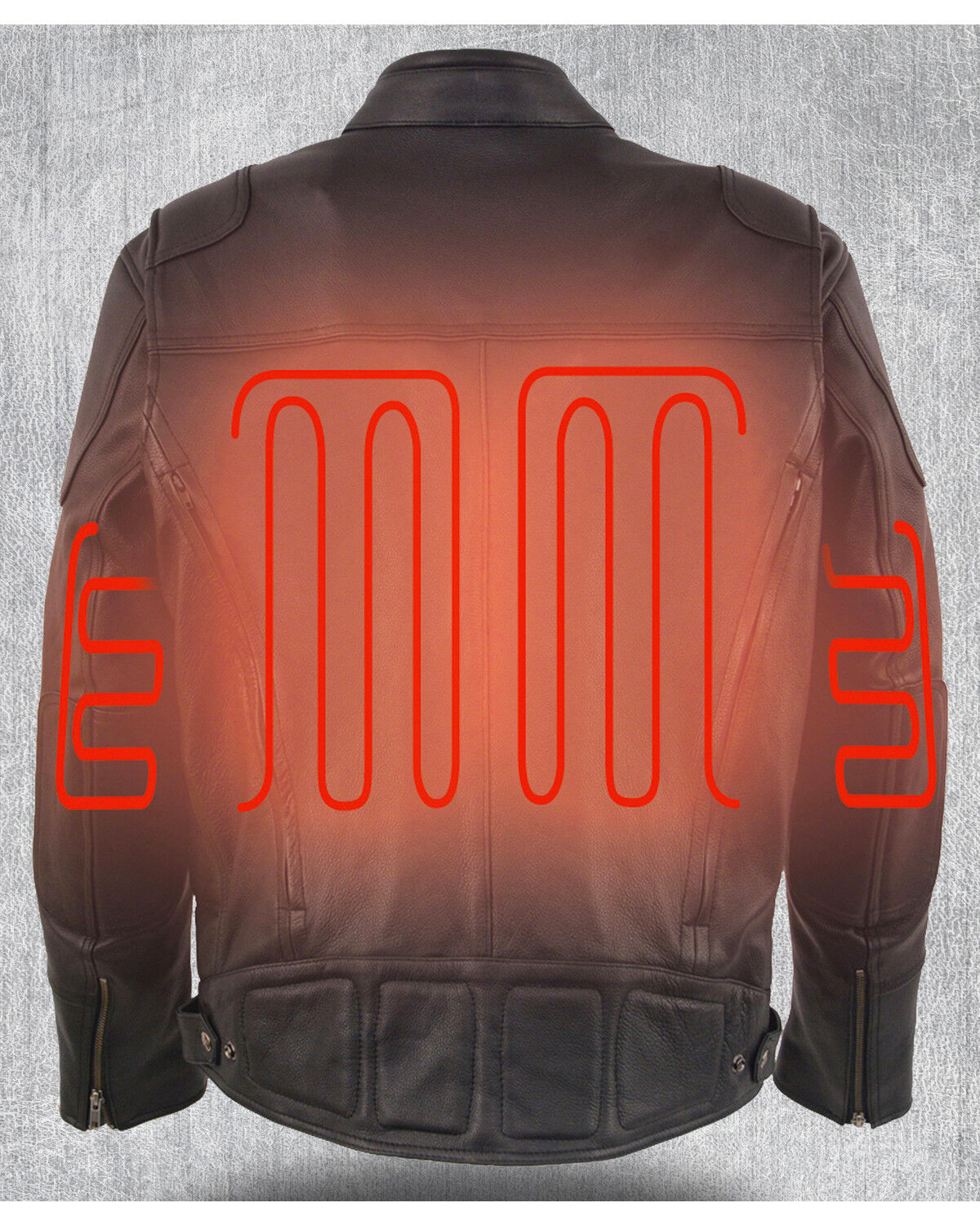Image #5 - Milwaukee Leather Men's Heated Scooter Jacket, Black, hi-res