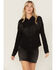 Image #1 - Idyllwind Women's Etta Fringe Long Sleeve Snap Western Shirt, Black, hi-res