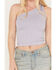 Image #3 - Fornia Women's Top One One Shoulder Ribbed Cami Top, Lavender, hi-res