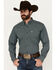 Image #1 - Ariat Men's Nate Geo Print Long Sleeve Button-Down Western Shirt - Tall , Black, hi-res