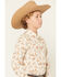 Image #2 - Ariat Boys' Conversation Print Long Sleeve Button-Down Western Shirt, Cream, hi-res