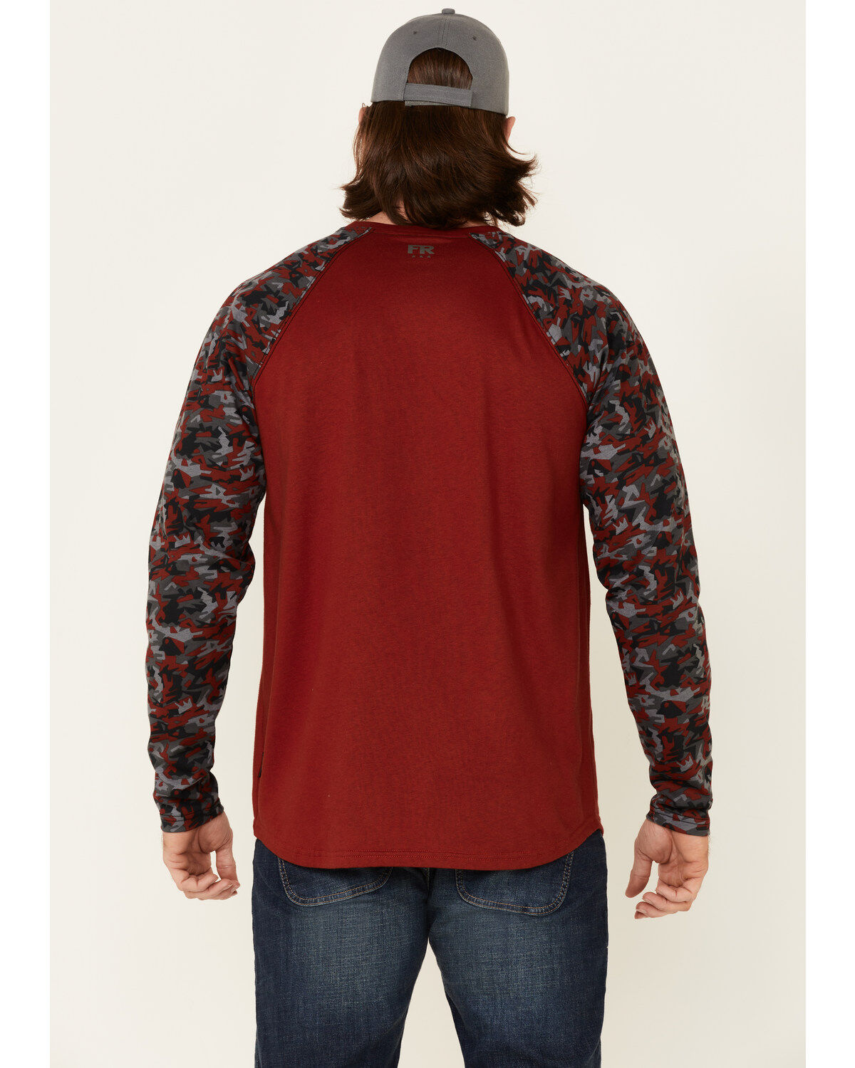 Image #4 - Cody James Men's FR Chili Long Sleeve Work Raglan T-Shirt, Chilli, hi-res