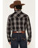 Image #4 - Jack Daniels Men's Plaid Print Long Sleeve Snap Western Shirt, Black, hi-res