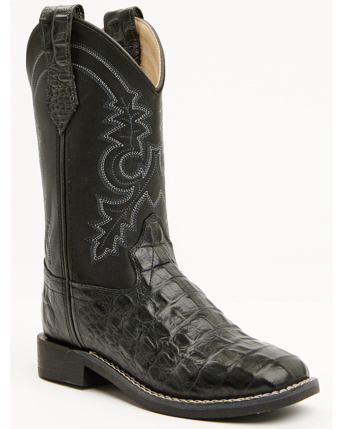 Cody James Boys' Beau Western Boots - Broad Square Toe, Black, hi-res