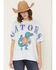 Image #1 - Gameday Women's UF Southern Split Short Sleeve Graphic Tee, Light Blue, hi-res
