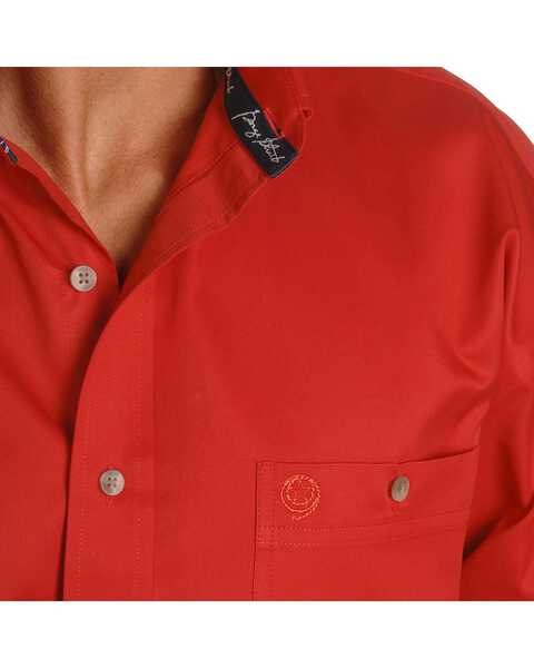 Image #2 - George Strait by Wrangler Men's Black Solid Long Sleeve Western Shirt, , hi-res