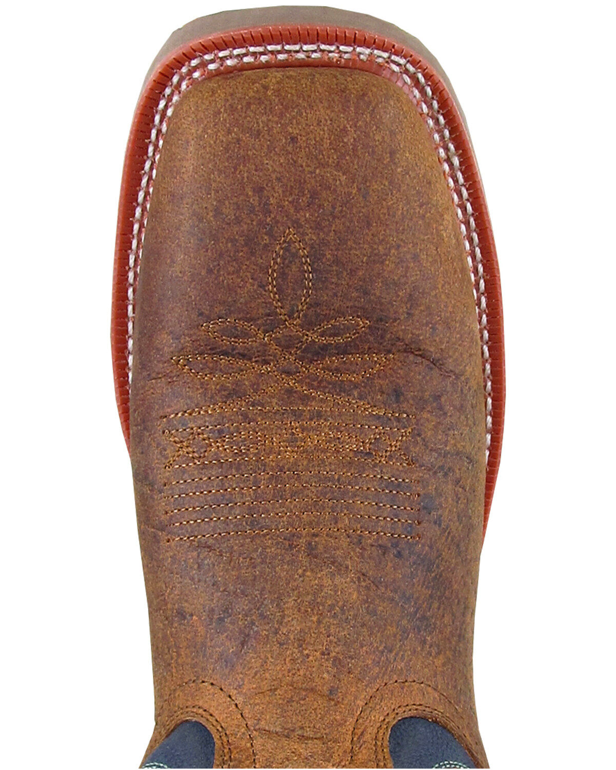 Image #2 - Smoky Mountain Men's Parker Western Boots - Square Toe, Brown/blue, hi-res