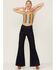 Lush Women's Multicolored Knit Stripe Sweater Tank, Rust Copper, hi-res