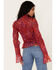 Free People Women's Hello There Floral Top, Wine, hi-res