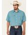 Panhandle Men's Geo Print Competition Short Sleeve Western Shirt  , Green, hi-res