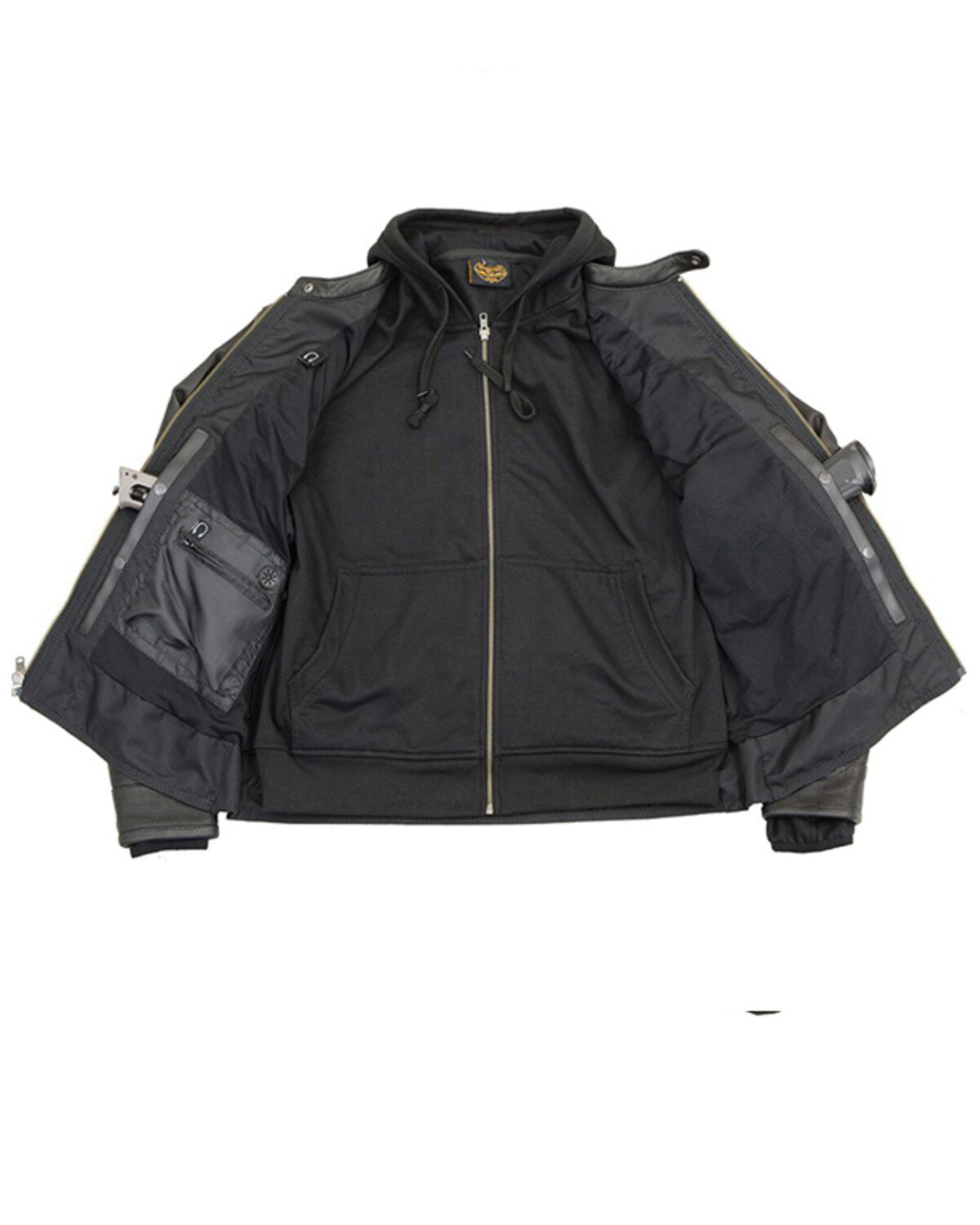 Image #3 - Milwaukee Leather Men's Lightweight Vented Scooter Style Leather Motorcycle Jacket - 3X, Black, hi-res