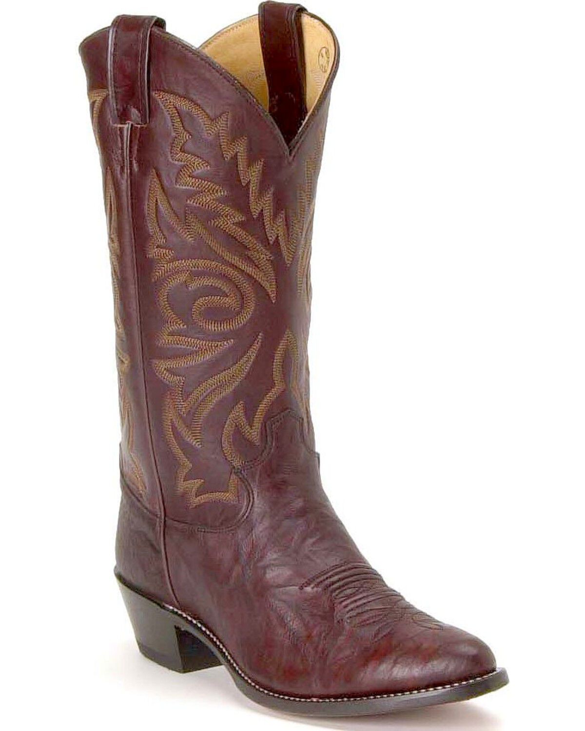 Image #1 - Justin Men's Marbled Deerlite Western Boots - Round Toe, Dark Brown, hi-res