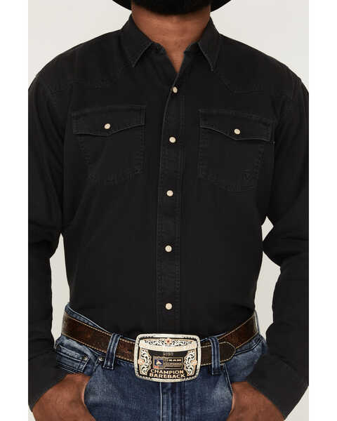 Ariat Men's Jurlington Retro Solid Snap Western Shirt - Big & Tall, Charcoal, hi-res