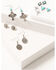 Image #1 - Shyanne Women's Turquoise Cross 6pc Cross Earring Set, Silver, hi-res