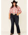 Image #2 - Ariat Women's Billie Jean Plaid Long Sleeve Western Core Shirt - Plus, Red, hi-res