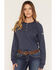 Image #1 - Ariat Women's FR Air Henley Long Sleeve Work Shirt, Navy, hi-res