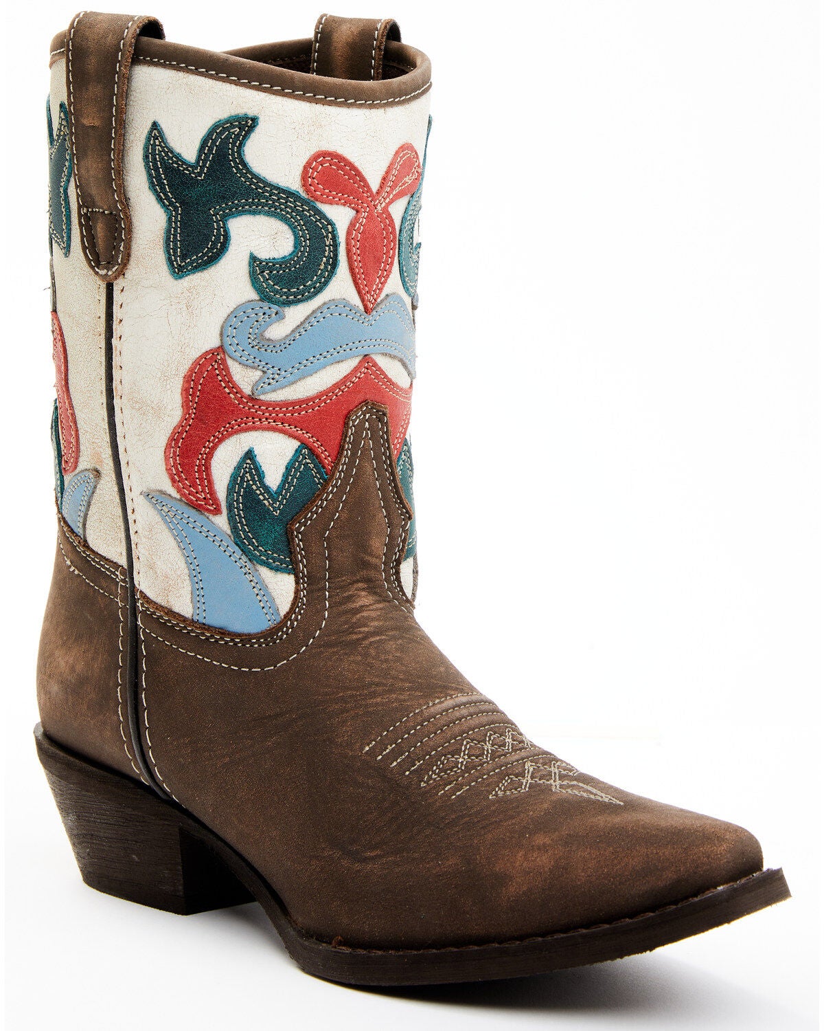 Laredo Women's Western Fashion Boots - Snip Toe, Cream/brown, hi-res