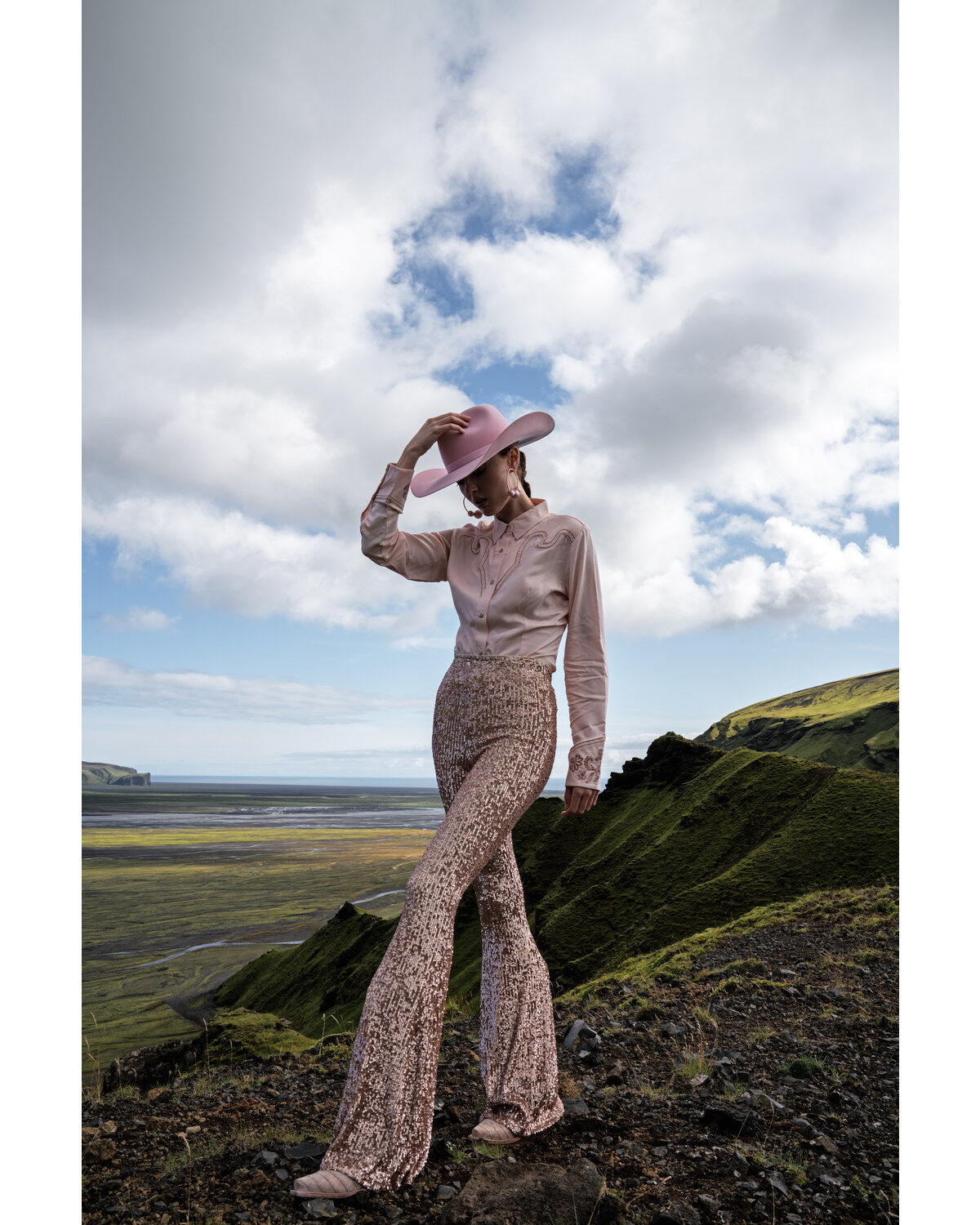 Image #1 - Show Me Your Mumu Women's Sequin Flare Pants, , hi-res