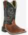 Image #1 - Smoky Mountain Little Boys' Grant Western Boots - Broad Square Toe, Black, hi-res