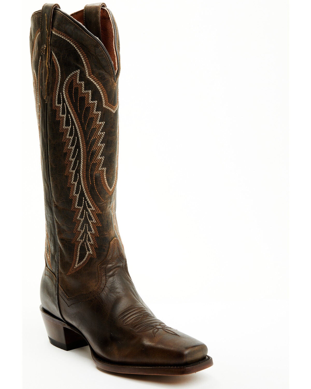 Dan Post Women's Whispering Wind Tall Western Boots - Square Toe, Brown, hi-res